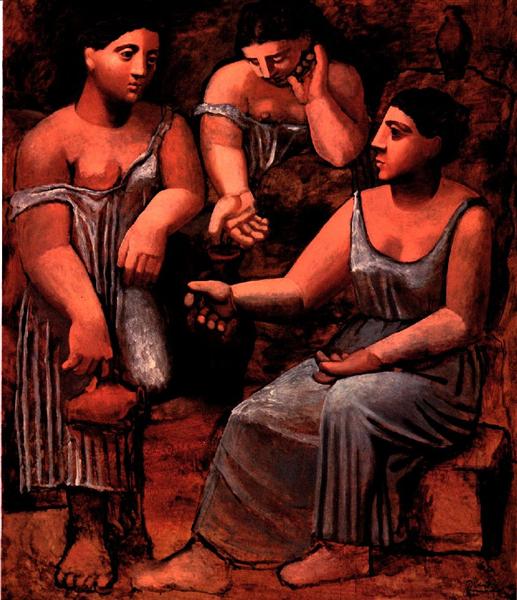 Pablo Picasso Classical Oil Paintings Three Women At A Fountain - Click Image to Close